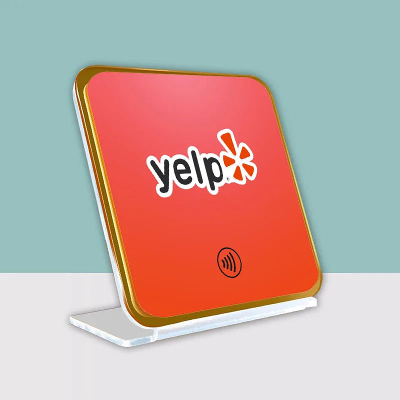 NFC Dual Chips Acrylic Restaurant Table Display Stand for Google+Instagram Google+Facebook Social Media