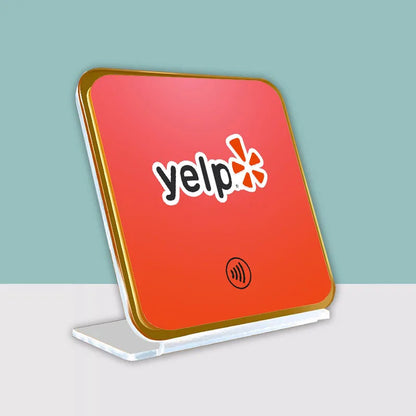 NFC Dual Chips Acrylic Restaurant Table Display Stand for Google+Instagram Google+Facebook Social Media