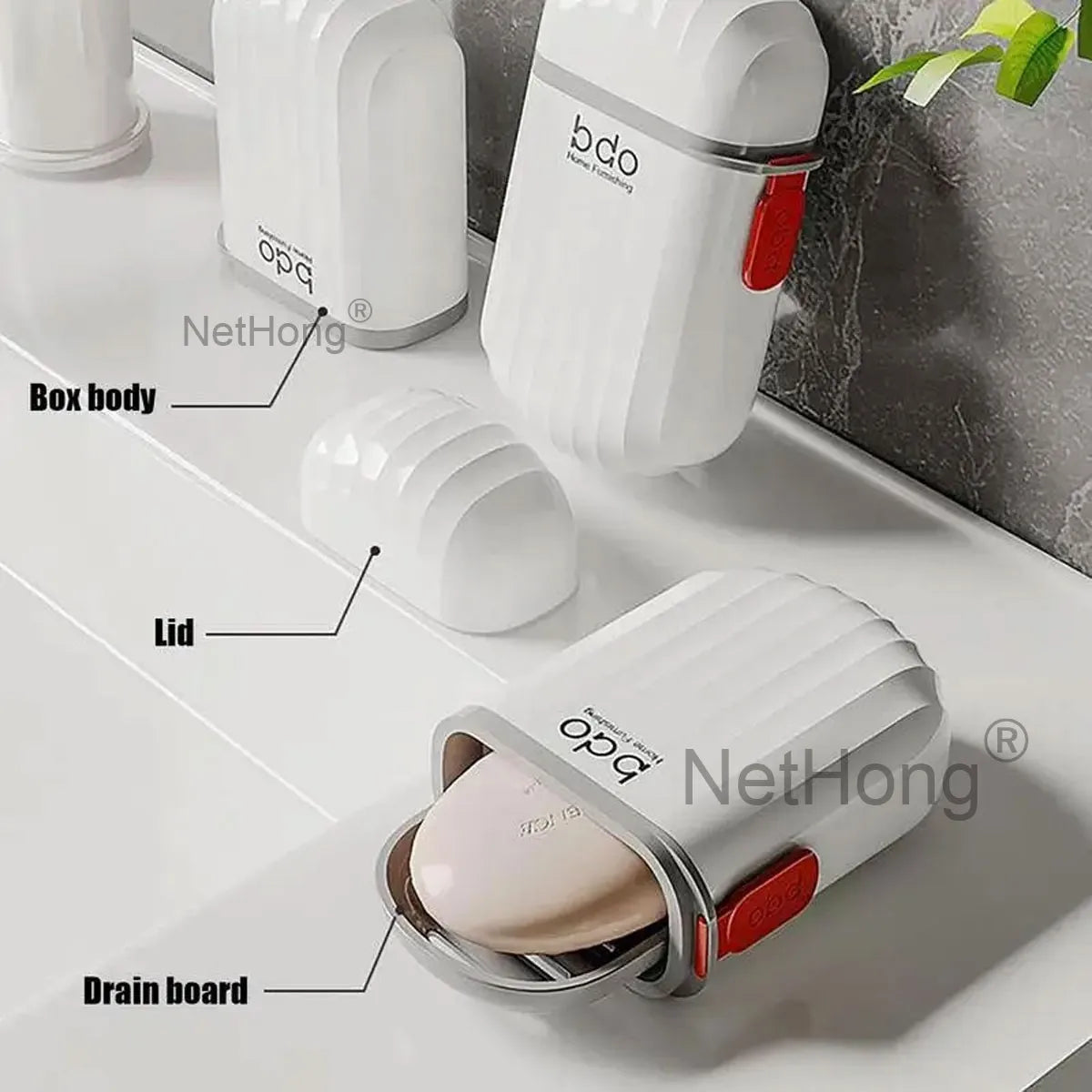 Light Luxury Travel Soap Box Double Drains Soap Holders Soap Dishes Outdoor UK