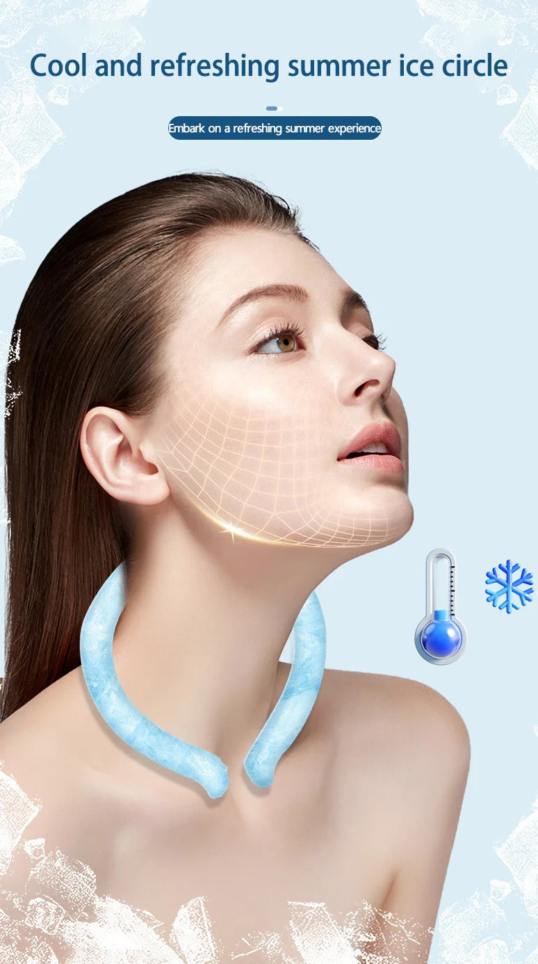 Summer Cooling Ice Circle Prevent Heatstroke Cooling PCM Ice Cushion Reusable Neck Cooler ﻿Outdoor Sports Travel Cooling Ring