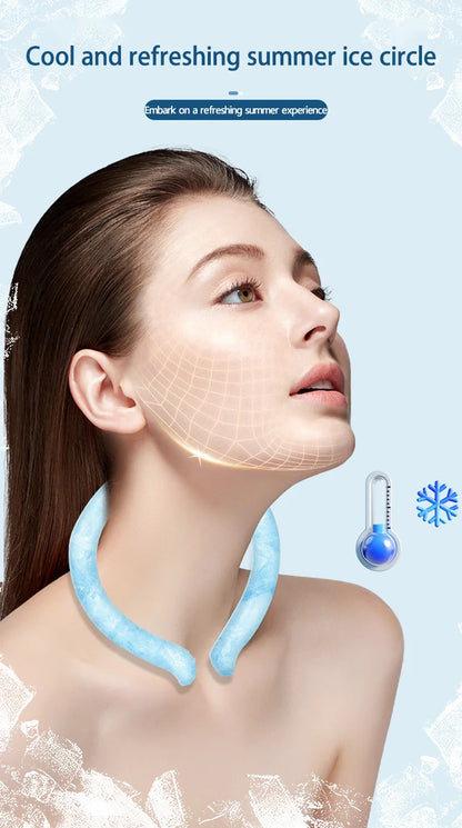 Summer Cooling Ice Circle Prevent Heatstroke Cooling PCM Ice Cushion Reusable Neck Cooler ﻿Outdoor Sports Travel Cooling Ring
