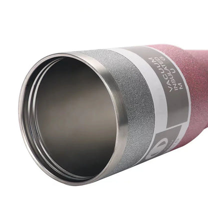 600/900ml Stainless Steel Coffee Mug Diamond Paint Thermos Cup with Lid and Straw With Handle Insulated Tumblers Vacuum Beer Cup