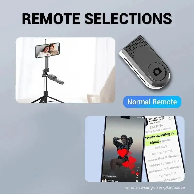Roreta K28 Long Wireless Selfie Stick Tripod Stand Foldable Monopod With Remote shutter For Smartphones TIKTOK Shooting Live