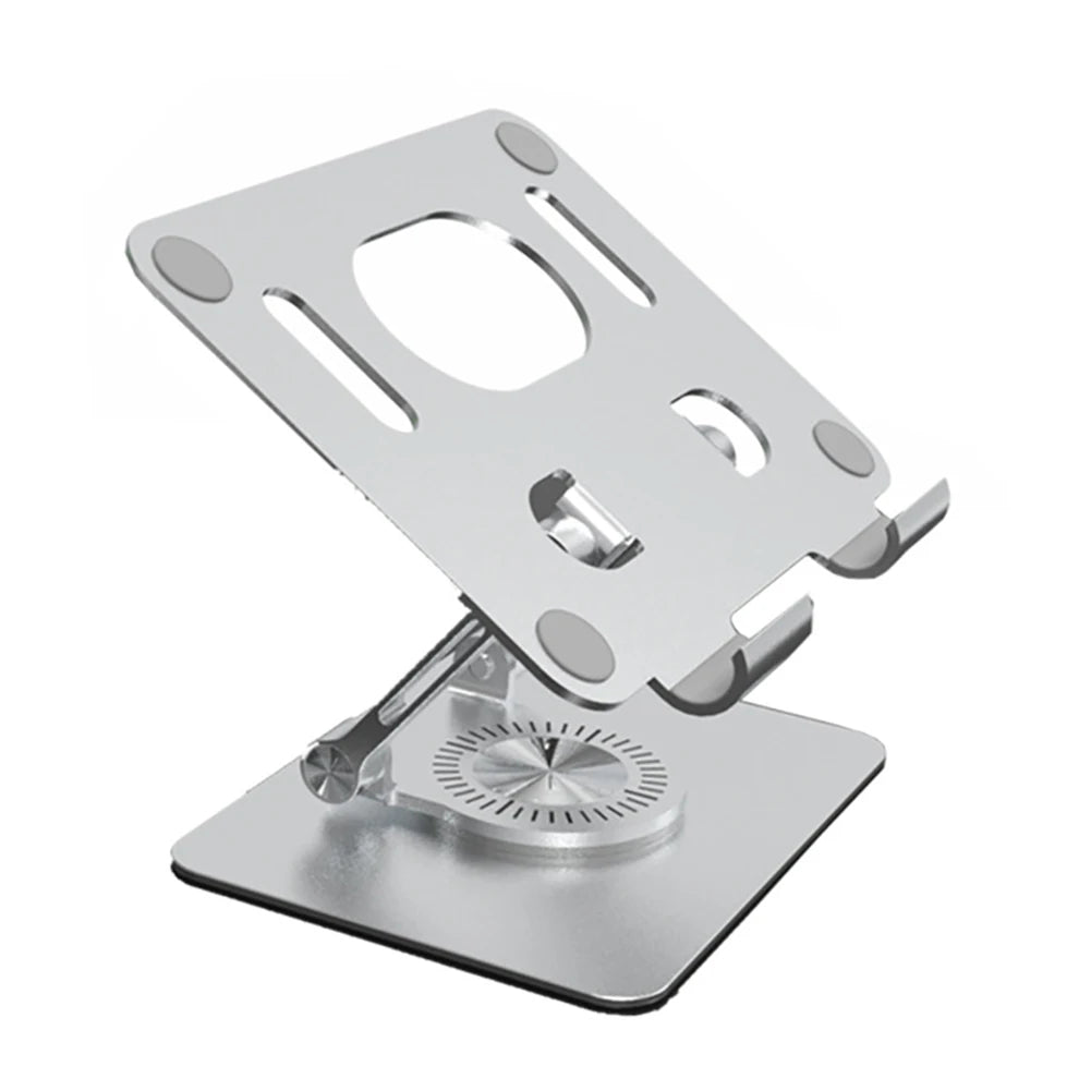 Foldable Bracket Stand 360 Degree Rotating Hollowed Tablet Holder Anti Slip Tablet Holder Desk Height Adjustable for 4.7-12 Inch