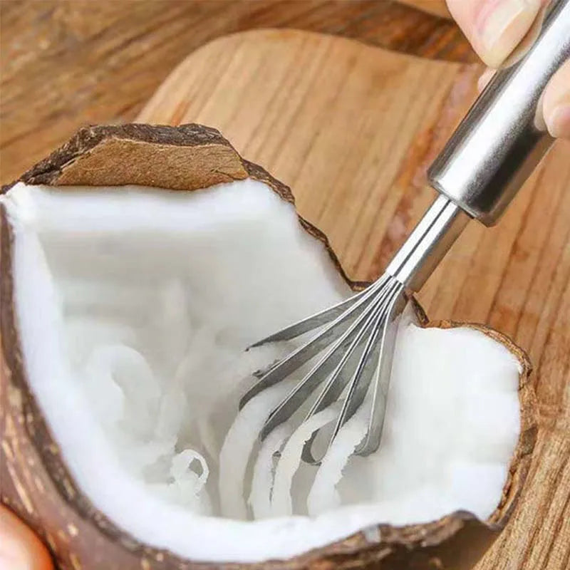 Coconut Opener Tools Set Food Grade Stainless Steel Easy Safe Non-Toxic Coconut Breaker Kit Perfect for Fresh Coconut Wate