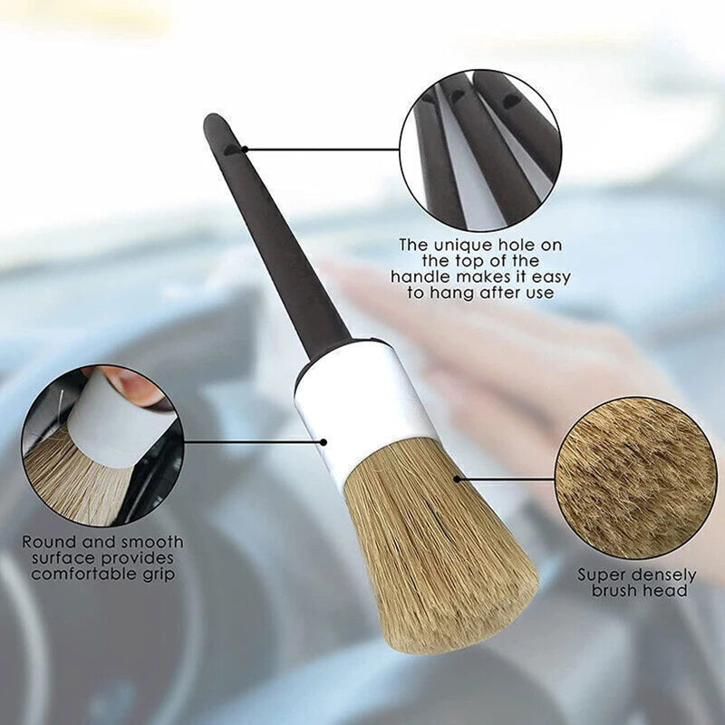 5PCS CAR DETAIG BRUSH DETAIL FOR CLEANING WHEELS ENGINE EMBLEMS AIR VENTS SET