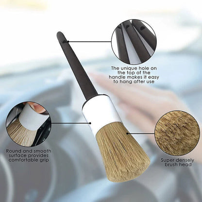 5PCS CAR DETAIG BRUSH DETAIL FOR CLEANING WHEELS ENGINE EMBLEMS AIR VENTS SET