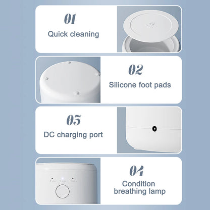 15W Ultrasonic Cleaner for Dentures Professional Ultrasonic Cleaning Machine for Dental Jewelry Watch Eye Glasse Makeup Brush