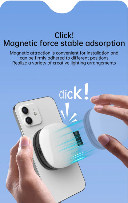 Magnetic Multi-functional Mobile phone Selfie mirror Mini Fill light dual-colour adjustable reversible fill light bracket