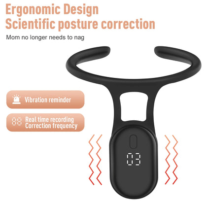 Smart Posture Trainer Back Straightener with Vibration Reminder for Adults Kids Real-Time Monitoring Wearable Sensor