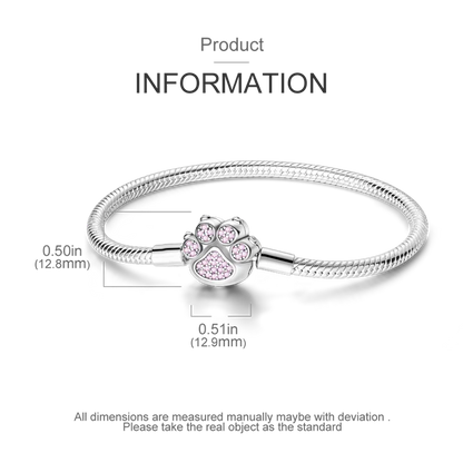 925 Sterling Silver Charm Bracelet - Leaf, Clover, Butterfly & Heart Design | 17-20cm Adjustable