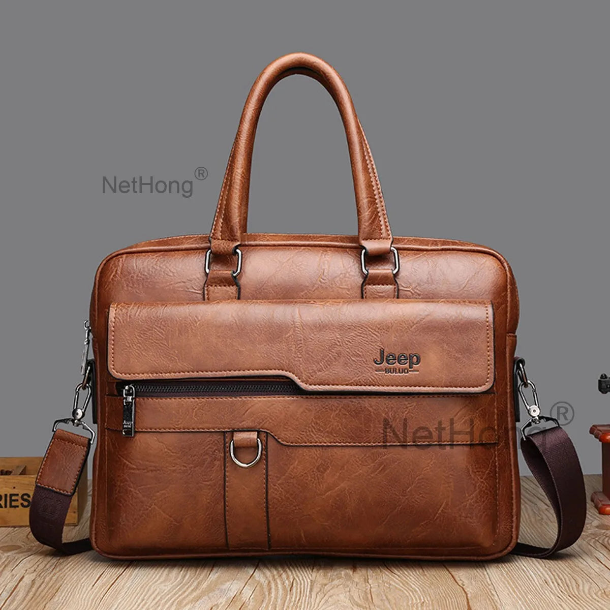 Men's Leather Cross Body Messenger Shoulder Handbag Travel Work Business Bag