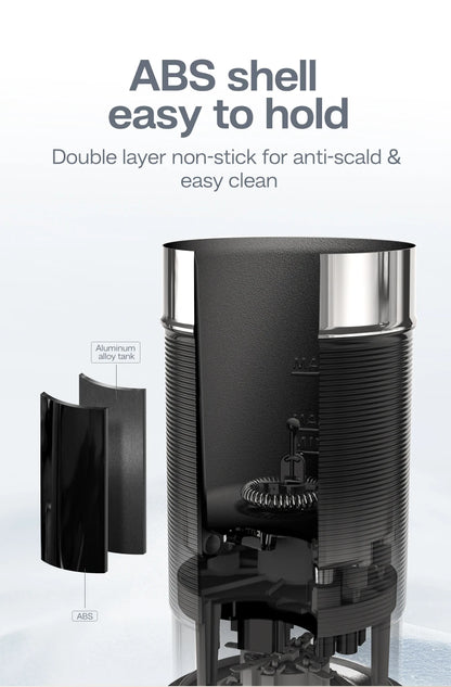 HiBREW Milchaufschäumer, Milchaufschäumer, Schokoladenmischer, Kalt-/Heißmilch, Latte Macchiato, Cappuccino, vollautomatisch, Milchwärmer, Cool Touch M1A