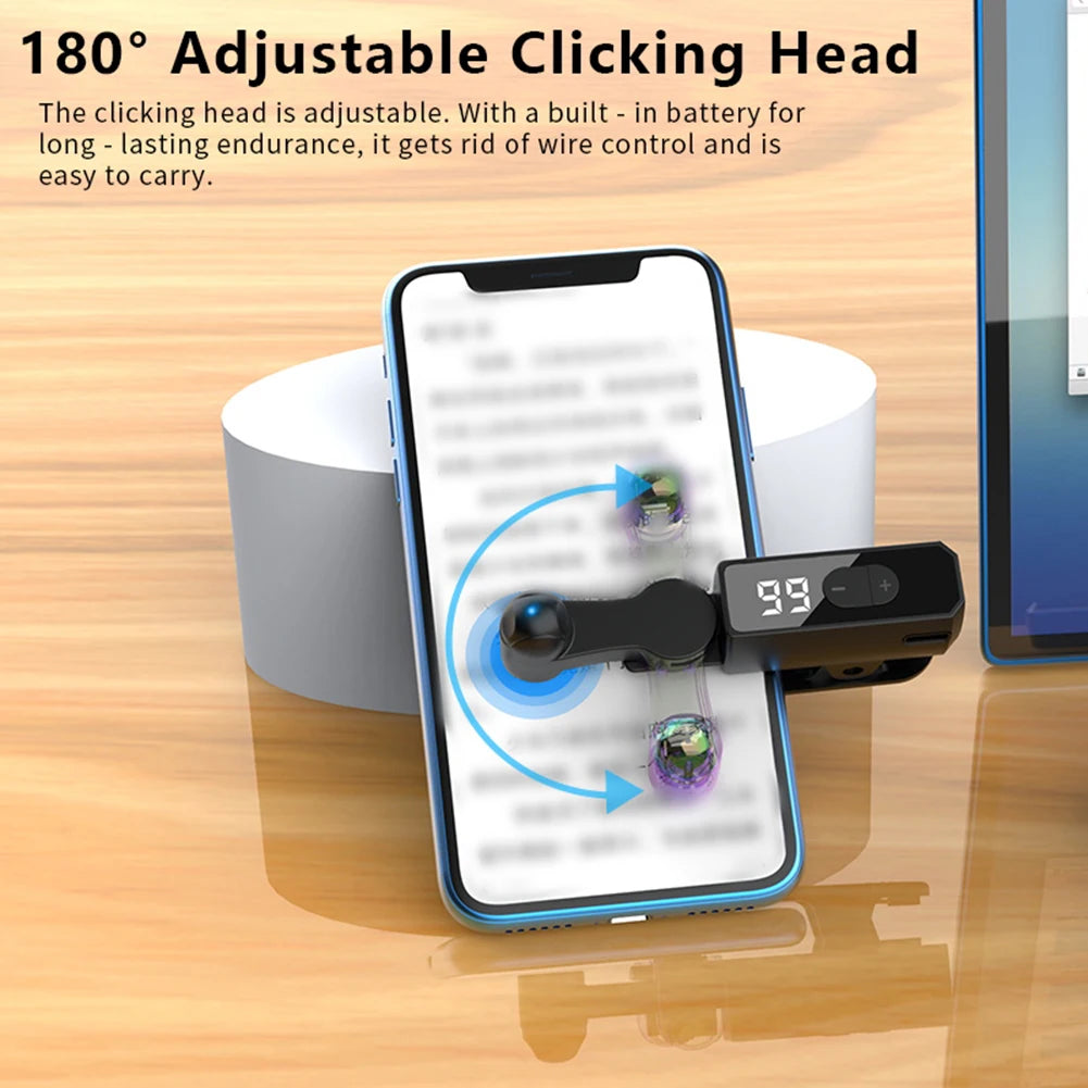 Auto Clicker for Phone Smart Automatic Screen Clicker Digital Display Phone Screen Tapper for Game Live Broadcasts Screen Device