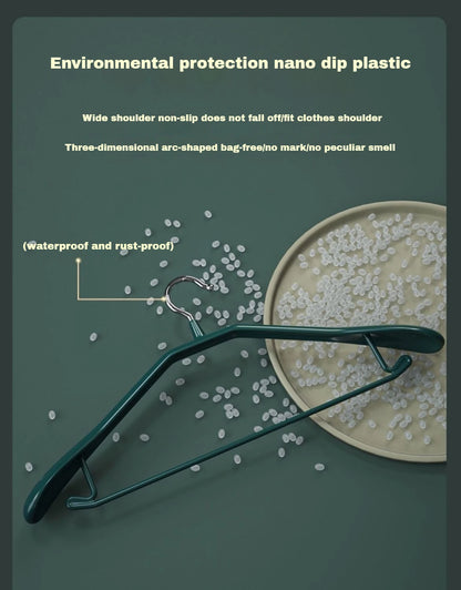 Curved non-slip thick broad shoulder hangers stainless steel household seamless clothes support wardrobe wide shoulder wholesale