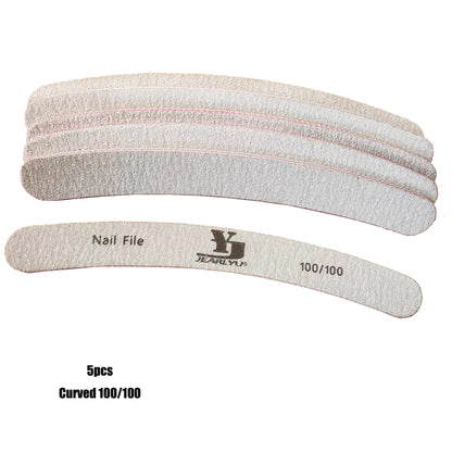 5/25Pcs/Lot Nail File Mix Color 80/100/150/180/240 Grit Professional Sandpaper Cuticle Remover Buffer Files Manicure Tool Set