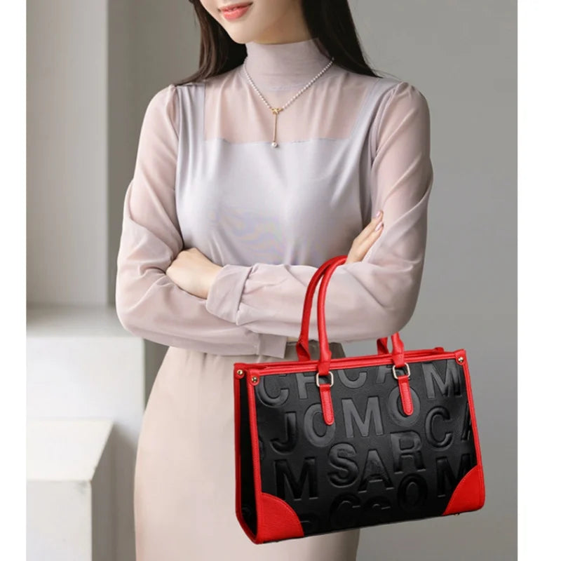 The New Fashion Women's Bag All Match High-Grade Sense Bag Women's Large Capacity Briefcase Women's Single Shoulder Tote Bag