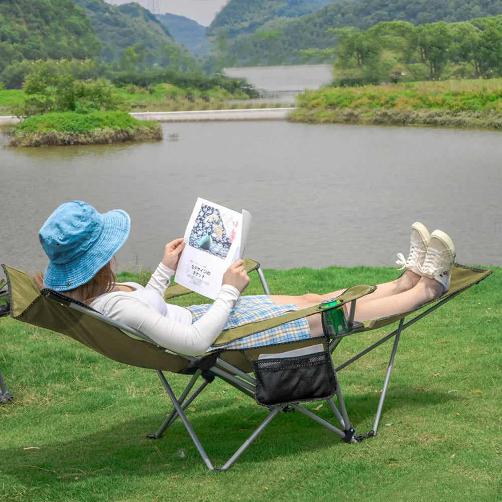 【Breeins】Portable adjustable folding camping chair, lightweight travel, fishing chair, beach chair, suitable for grassland
