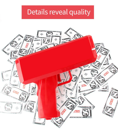 100PCS Cash Cannon Banknote Super Money Gun Shooter Toys For Party Game Wedding Birthday Party Christmas