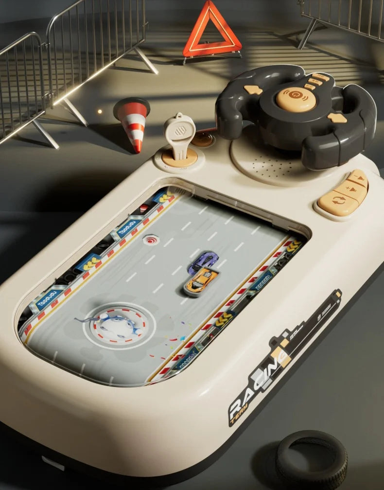 2024 Racing Adventure Children'S Steering Wheel Electric Desktop Game Console Evasion Simulation Driving Toy