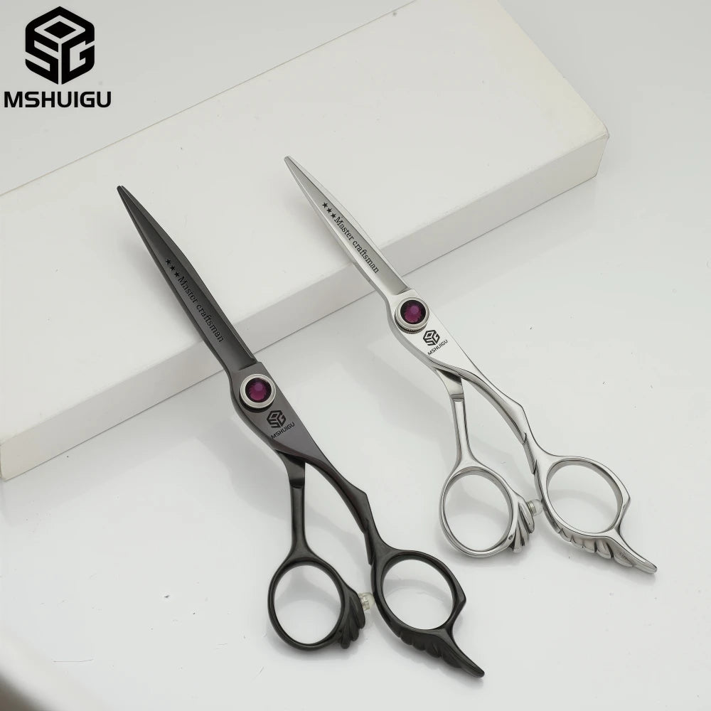 MSHUIGU professional barber Small size scissors 440C 5-5.5-6inch Multifunctional thinning shears Salon Tool Accessories