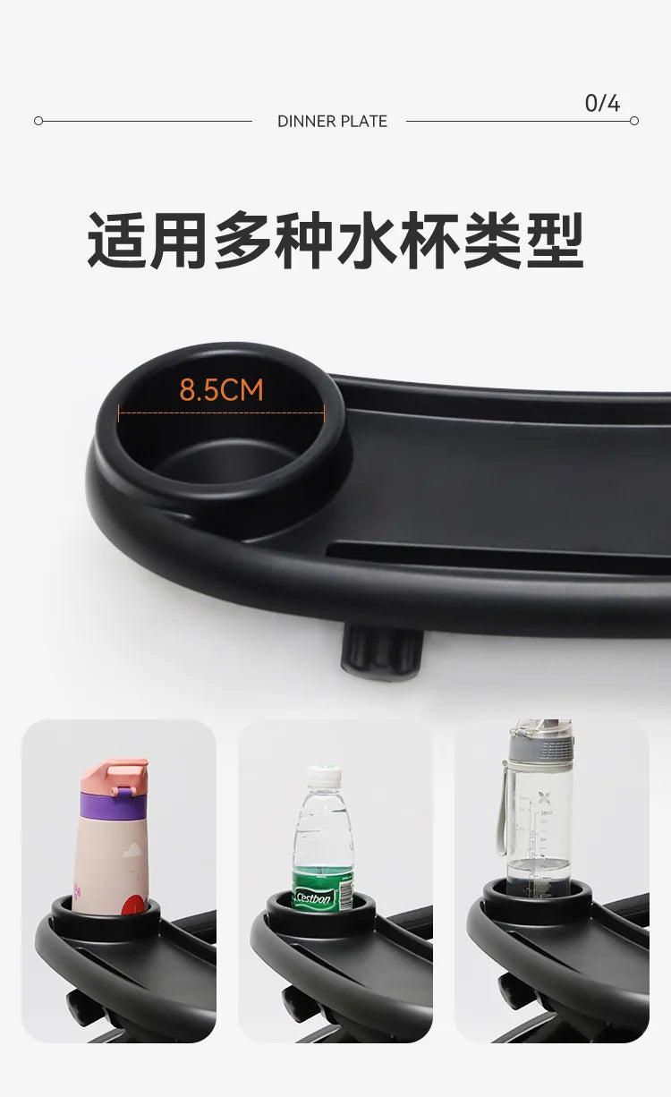 3-in-1 Baby Stroller Tray with Cup Holder & Phone Stand - Universal Toddler Snack Table Accessory