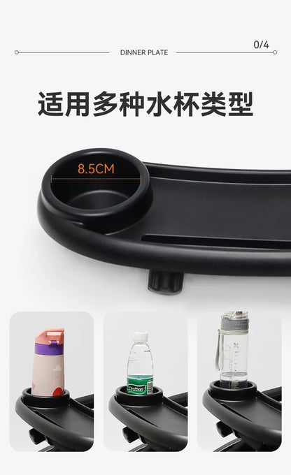 3-in-1 Baby Stroller Tray with Cup Holder & Phone Stand - Universal Toddler Snack Table Accessory