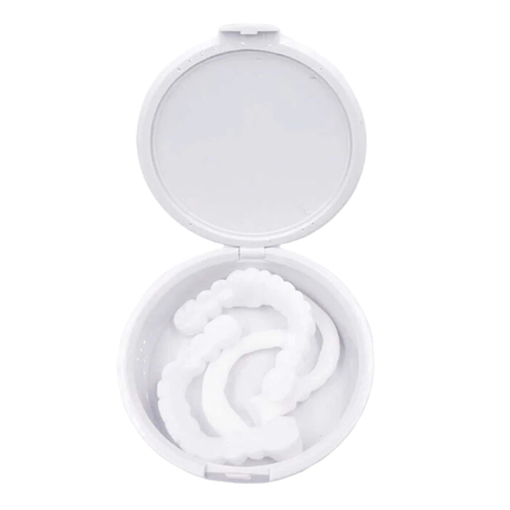 2 Pairs Regain Confident Smile Smile Whitening Teeth Snap Cap Denture Care Comfort Upper and Lower Jaw Denture for Men and Women