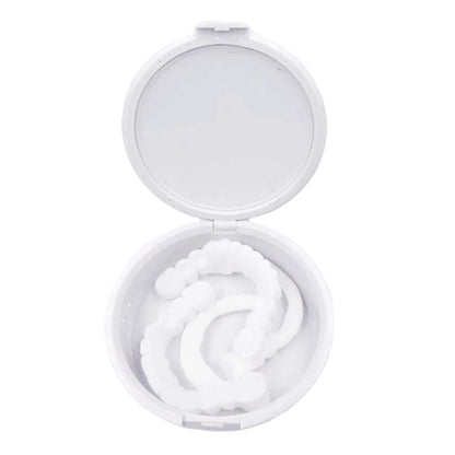 2 Pairs Regain Confident Smile Smile Whitening Teeth Snap Cap Denture Care Comfort Upper and Lower Jaw Denture for Men and Women