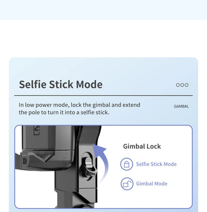 Handheld Gimbal Stabilizer Selfie Stick Tripod For iPhone Android Cell Phone Mobile Smartphone Camera Hand Portable Cellphone