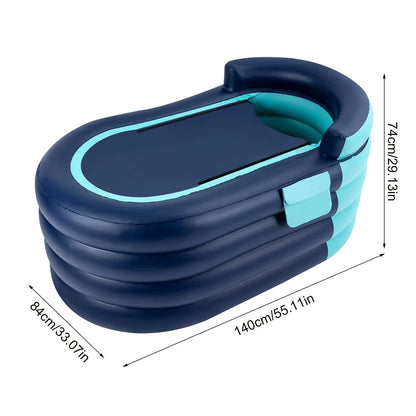 1.4m 4 layers Foldable Bathtub Household Inflatable Adult Bathtub With Wireless Electric Air Pump for Hot Water and Ice Bath