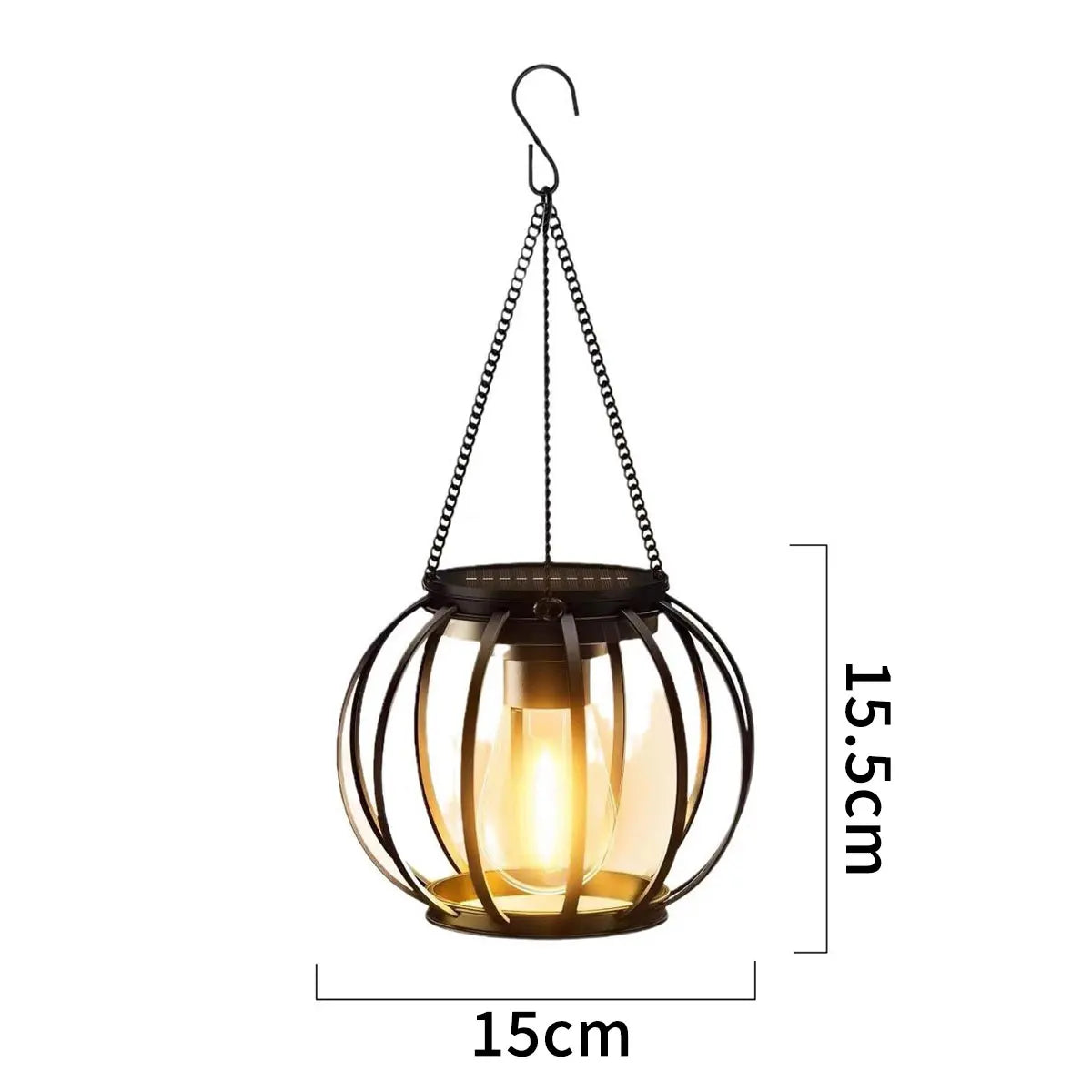 Solar Powered LED Hanging Lanterns Lights Waterproof Outdoor Lawn Lamps~Gardens