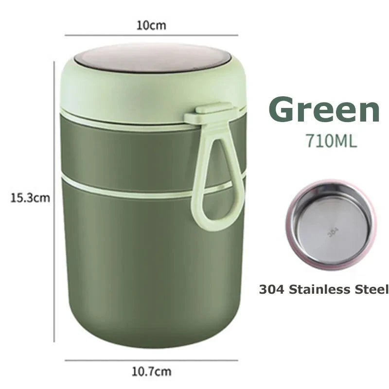 Insulated Thermal Food Jar 530ml/710ml - Stainless Steel Lunch Box for Hot & Cold Food - Kids School Thermos Container