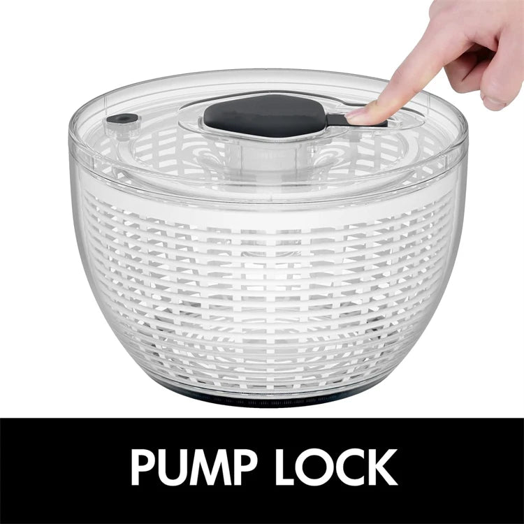 LMETJMA 6,3 QT Salatschleuder, große Salatschleuder, Einhand-Smoothie, Easy-Press-Funktion, große Gemüseschleuder, Salatmixer, Waschmaschine JT251