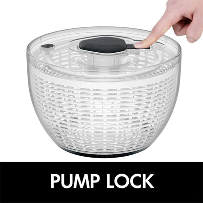 LMETJMA 6,3 QT Salatschleuder, große Salatschleuder, Einhand-Smoothie, Easy-Press-Funktion, große Gemüseschleuder, Salatmixer, Waschmaschine JT251