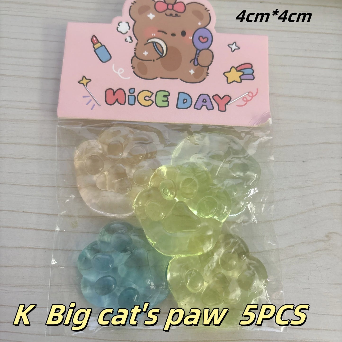 Fidget Toy Mini Squishy Toys Mochi Ice Block Stress Ball Toy Kawaii Transparent Cube cat paw fish Stress Relief Squeeze Toy
