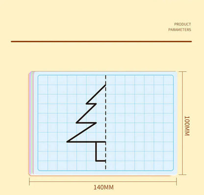 30 page children's grid symmetrical drawing toy focuses on fine motor skills writing and 4-color brush control training drawing