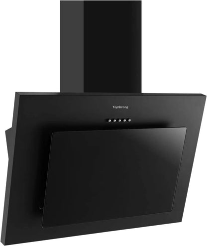 TopStrong 60cm Wall Mount Tempered Glass Stainless Steel Range Cooker Extractor Hood UKGV4760