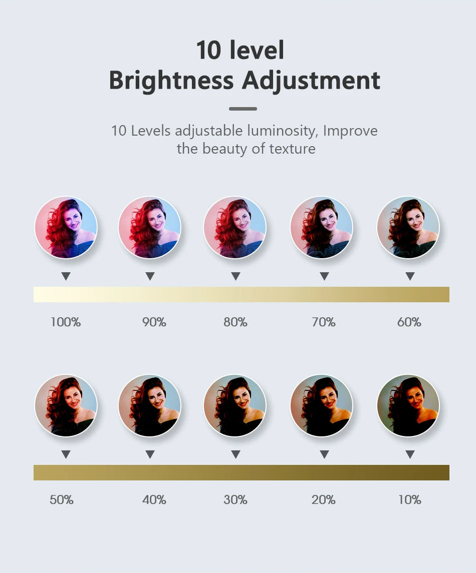 10in 26cm RGB Selfie Ring Light with Telescopic Tripod Stand Phone Holder, Photography RingLight Colorful Led Makeup Fill Lamp