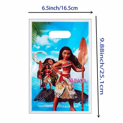 Disney Moana Birthday Party Decorations Princess Theme Candy Loot Bag Gift Bag Kids Girls Baby Shower Moana Maui Party Supplies