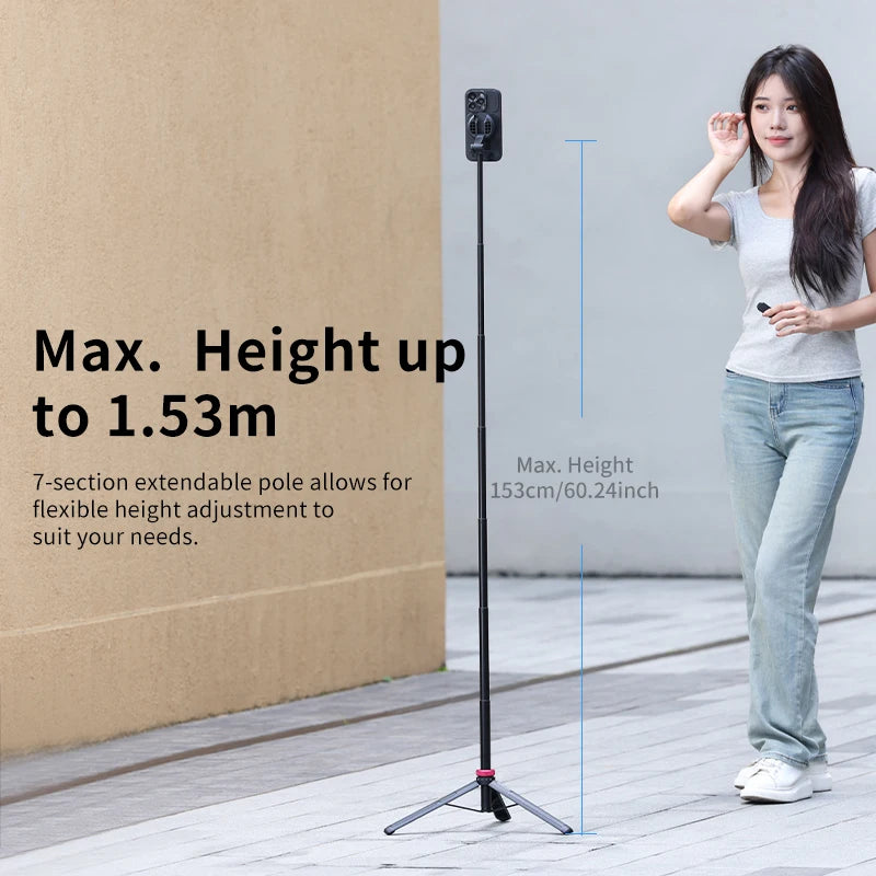 Ulanzi MT-84 Magnetic Tripod Portable Selfie for iPhone 15 14 13 Pro Pro Max for Live Streaming Vlogging