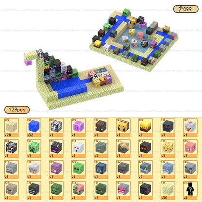 Magnetic Building Blocks Mine World Magnet Cube Set STEM Montessori Sensory Toy for Kids Boys Girls Ages 3+ DIY Model Children