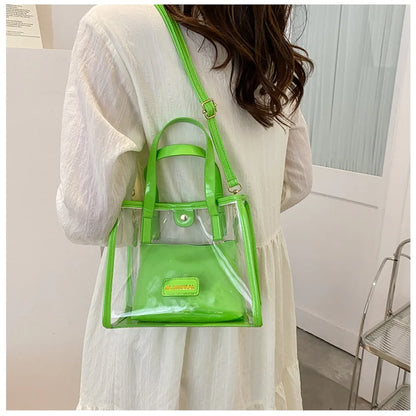Crossbody Shoulder Bags with Removable Strap Stadium Approved Bags Women Transparent Clear Purse