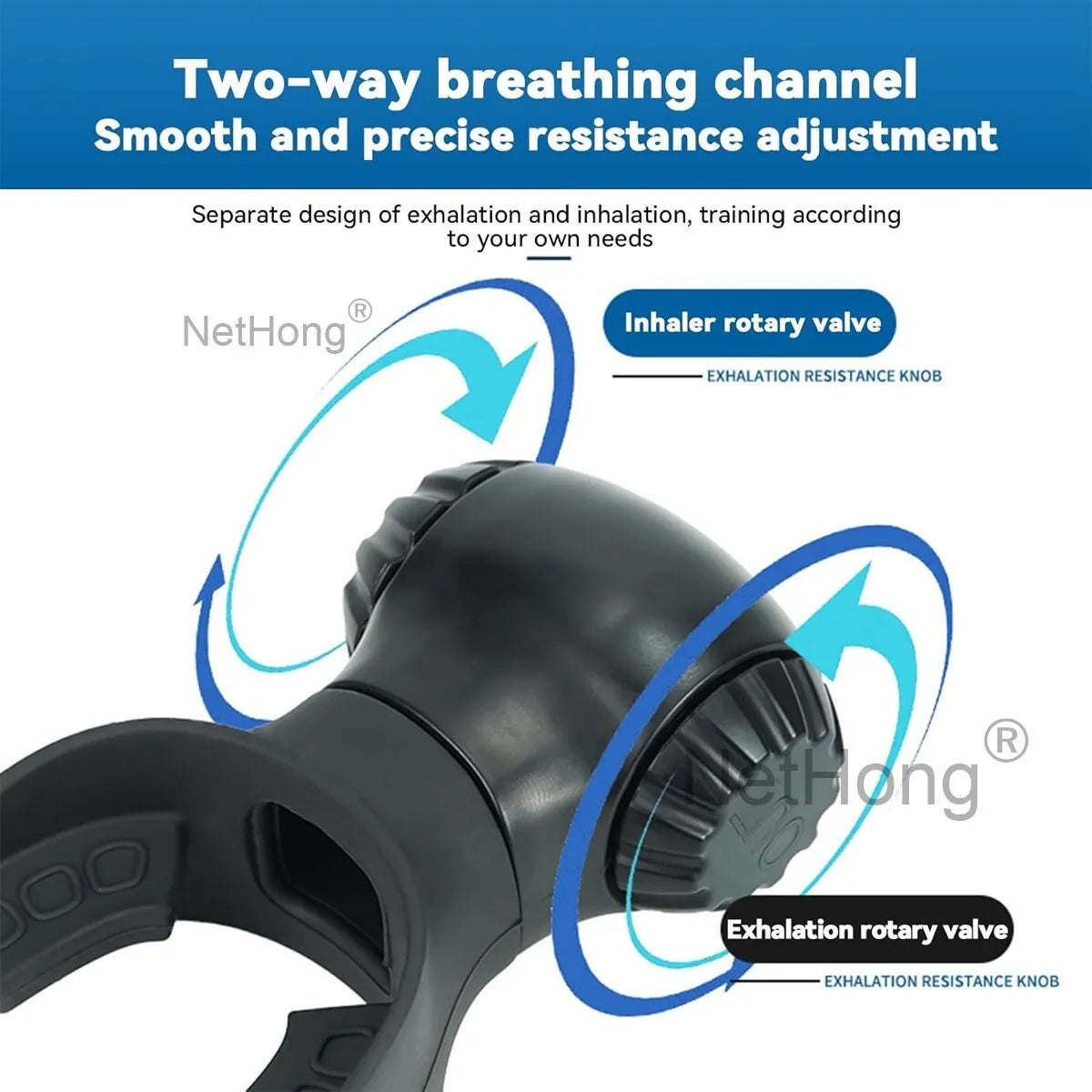 Breathing Trainer Lung Respirator Fiess Equipment Respiratory Exercise Trainin