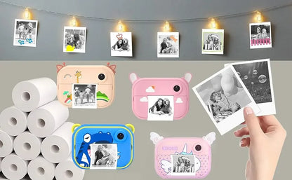 12 Rollen Nachfüllpapier für Kinder-Sofortbildkameras, kernloses Thermodruckpapier für 57-mm-tragbare Kassen und mobile Drucker