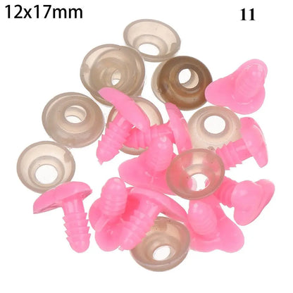 10Pcs Plastic Nose Crafts Doll Triangle Noses Oval Safety Noses Pigs Noses Plush Animal Nose DIY Animals Buttons For Dolls Fox