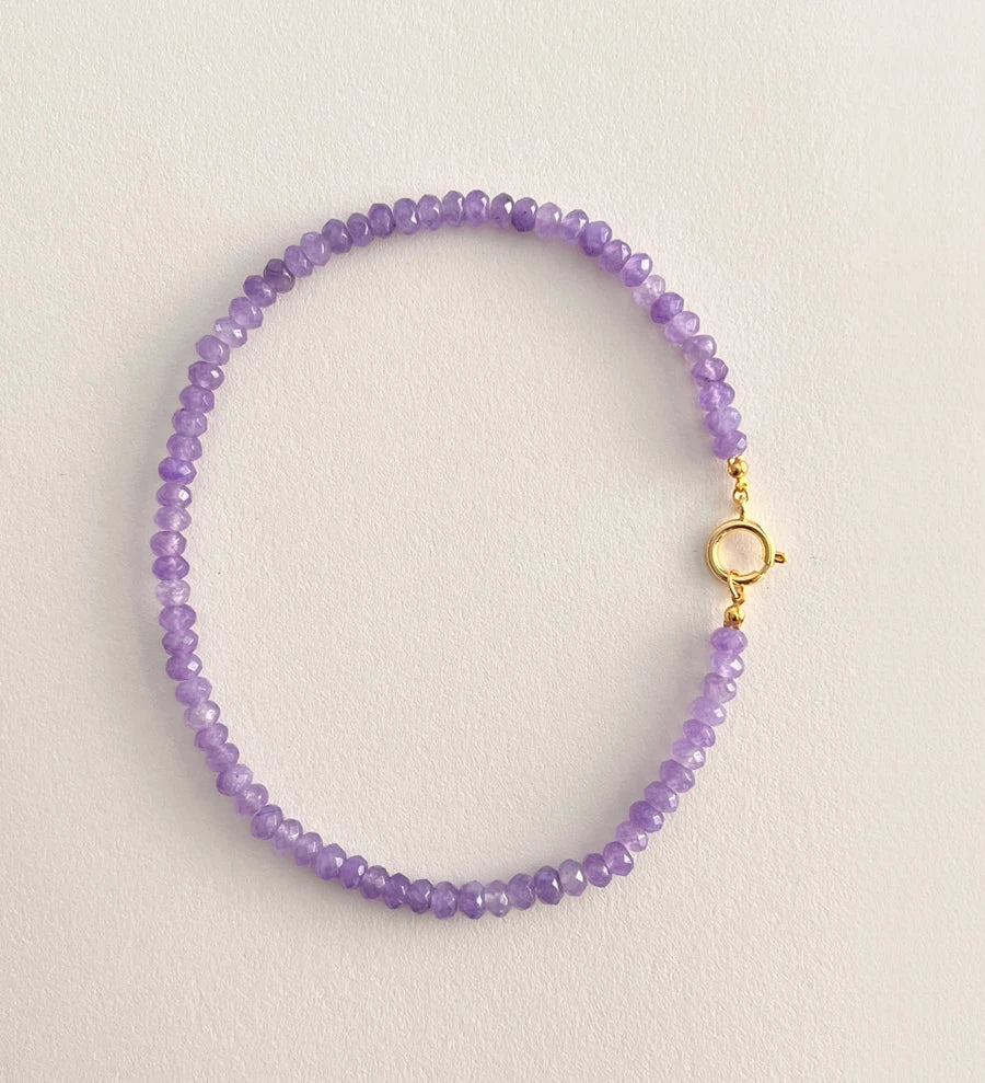 Colored Semi-precious Stone Fashion Necklace 5*8 Cut Natural Stone Beaded Necklace For women, Luxury Handmade  Jewelry