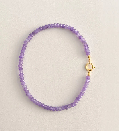 Colored Semi-precious Stone Fashion Necklace 5*8 Cut Natural Stone Beaded Necklace For women, Luxury Handmade  Jewelry