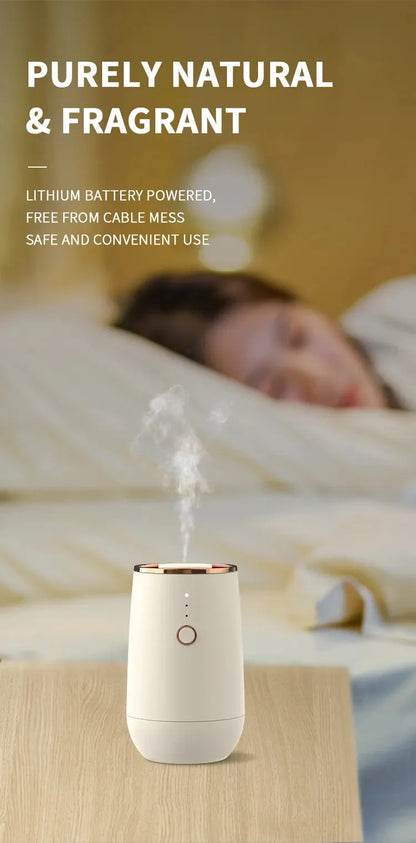 Mini Car Waterless Essential Oils Diffuser Car Fragrance Aromatherapy Diffuser Higher Atomizing Efficienc Home Air Freshener