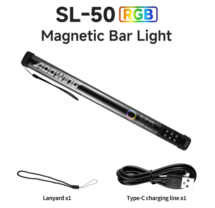 MIAOTU Handheld RGB Colorful Stick Light 30CM Handheld LED Light Wand CRI 95+ 2500K-9000K Photography Studio Lamp